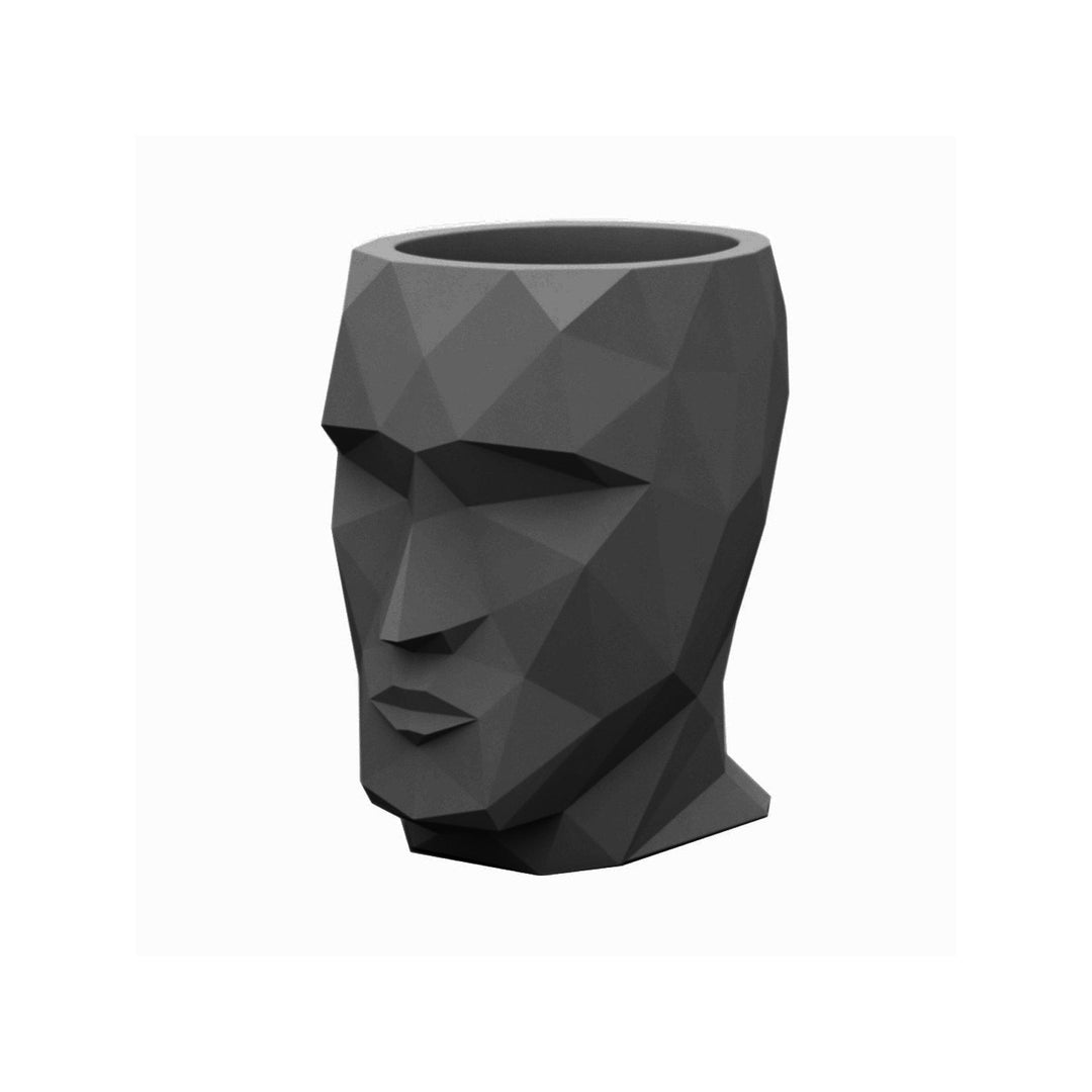 Adan Planter Outdoor Vondom Anthracite Medium: 19.25 in width
