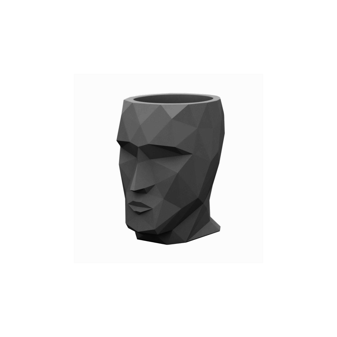 Adan Planter Outdoor Vondom Anthracite Small: 11.75 in width