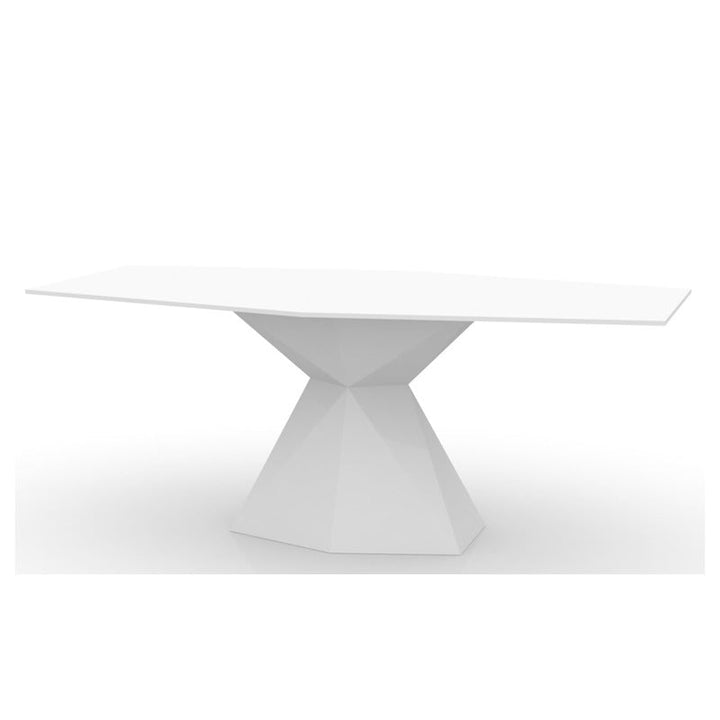 Vertex Rectangle Table - Full White (Showroom Piece) Outdoor Vondom White