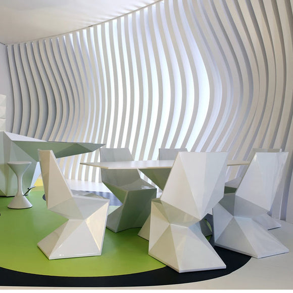 Vertex Rectangle Table - Full White (Showroom Piece) Outdoor Vondom