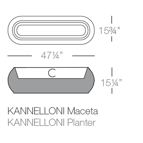 Kannelloni Planter Outdoor Vondom   
