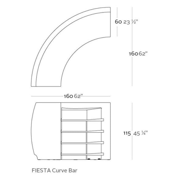 Fiesta Curved Bar - Basic Outdoor Vondom