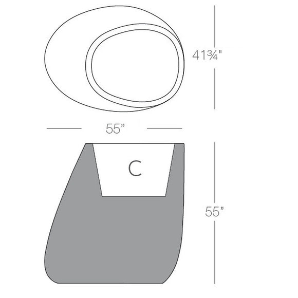 Stone Planter Outdoor Vondom   