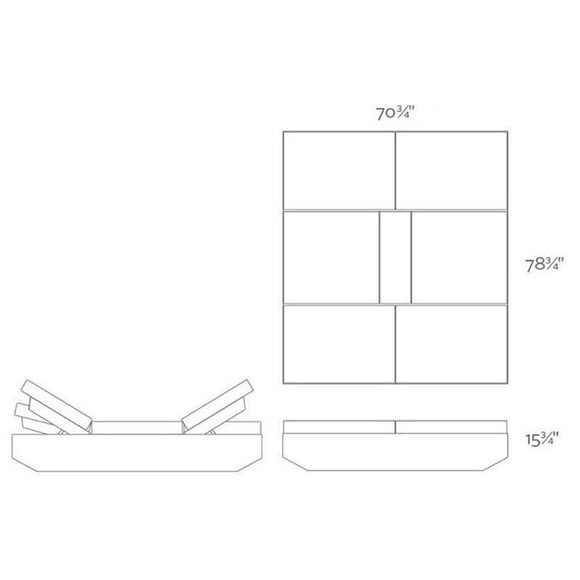 Vela 4 Reclining Backrest Daybed with Parasol Base Outdoor Vondom   