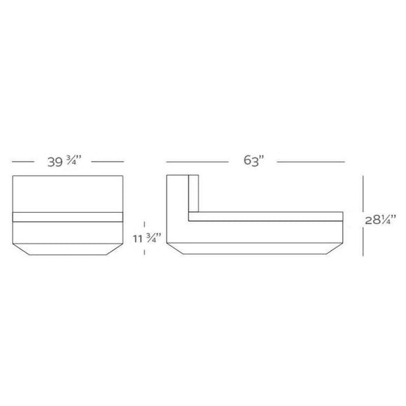 Vela Sectional Sofa Armless Chaiselounge Outdoor Vondom