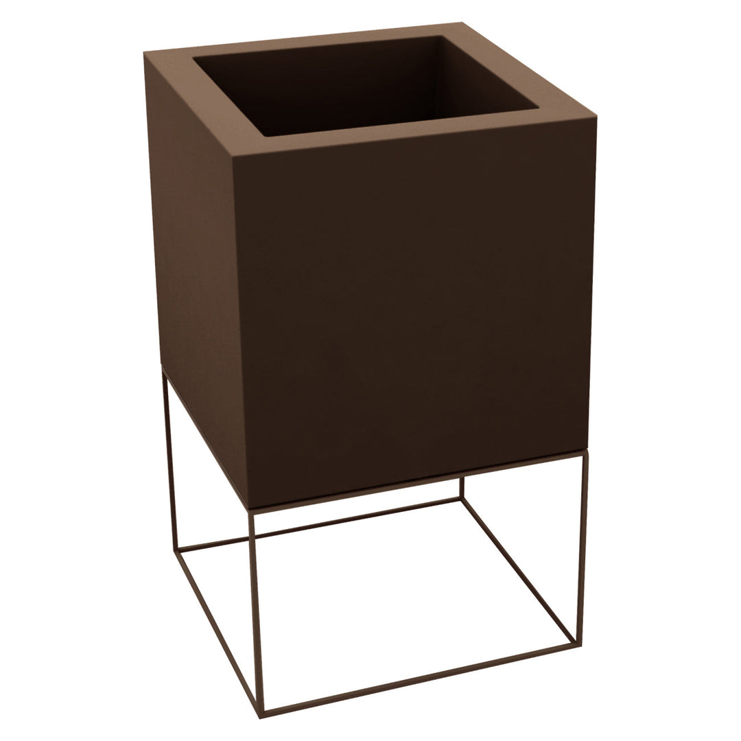 Vela Cube Nano Planter Outdoor Vondom Small ( 18x18x28 cm) Basic Bronze