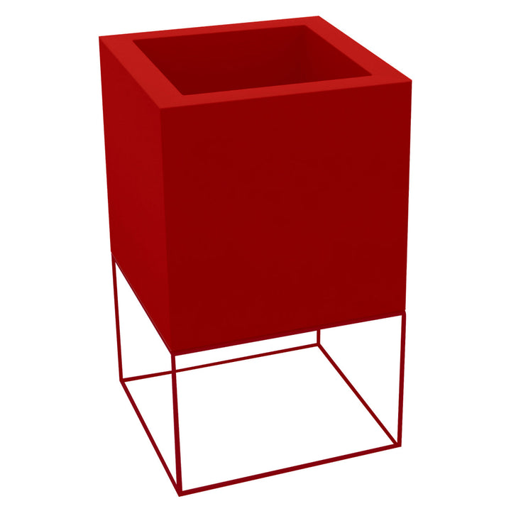 Vela Cube Nano Planter Outdoor Vondom Small ( 18x18x28 cm) Basic Red