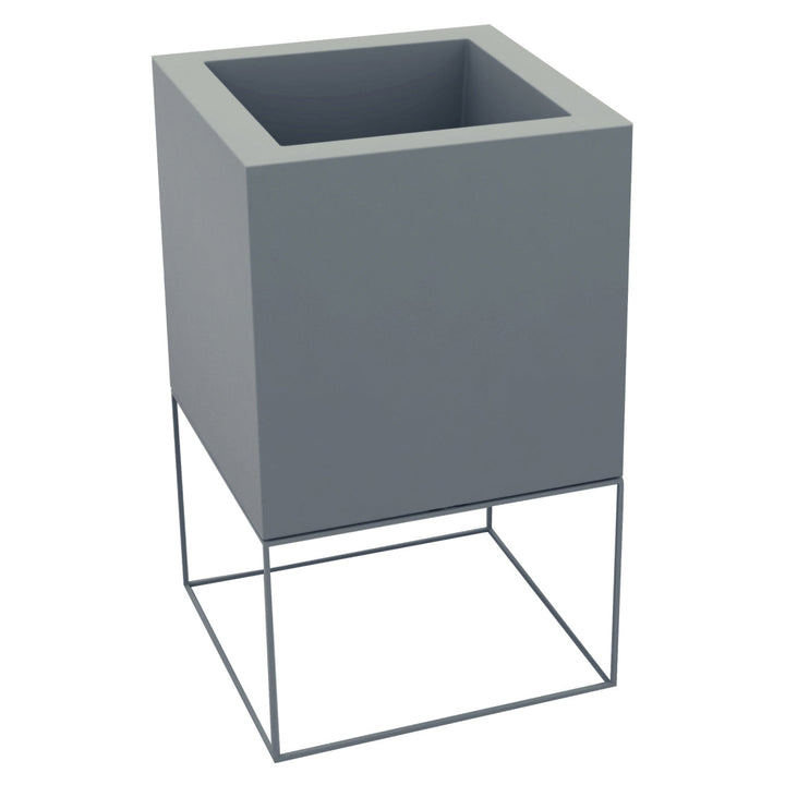 Vela Cube Nano Planter Outdoor Vondom Small ( 18x18x28 cm) Basic Steel