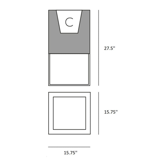 Vela Cube Planter Outdoor Vondom   