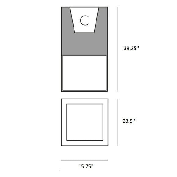 Vela Cube Planter Outdoor Vondom   