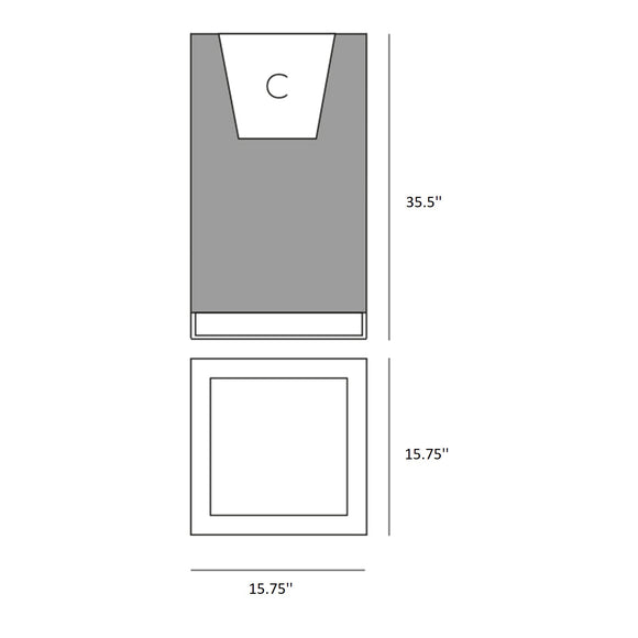 Vela High Cube Planter Outdoor Vondom   