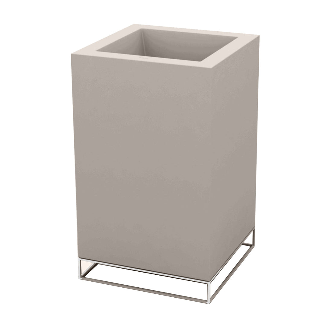 Vela High Cube Nano Planter Outdoor Vondom Basic Taupe