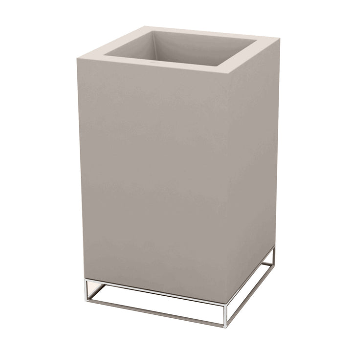 Vela High Cube Nano Planter Outdoor Vondom Basic Taupe