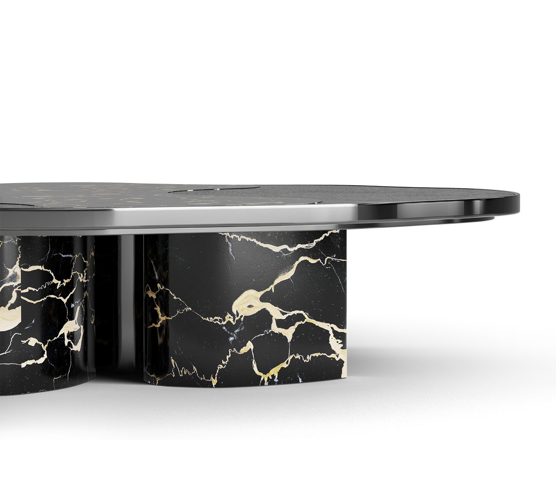 ophelia portoro marble and gold center table - Image 32