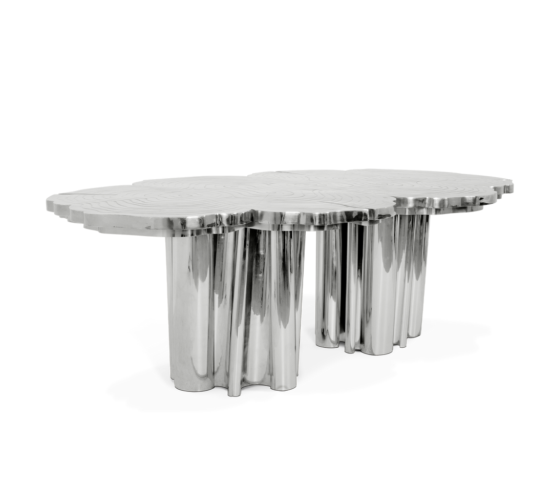 Fortuna Dining Table  Boca Do Lobo Stainless Steel  