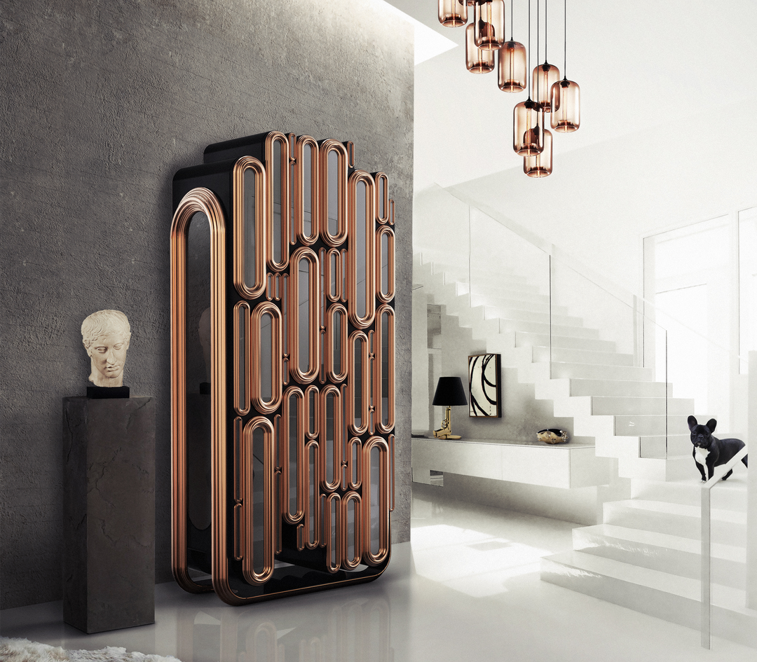 oblong gold cabinet - Image 36