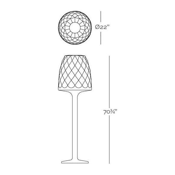 Illuminated Vases Floor Lamp (Showroom Piece) Outdoor Vondom