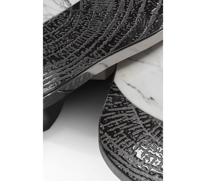 ophelia portoro marble and gold center table - Image 48