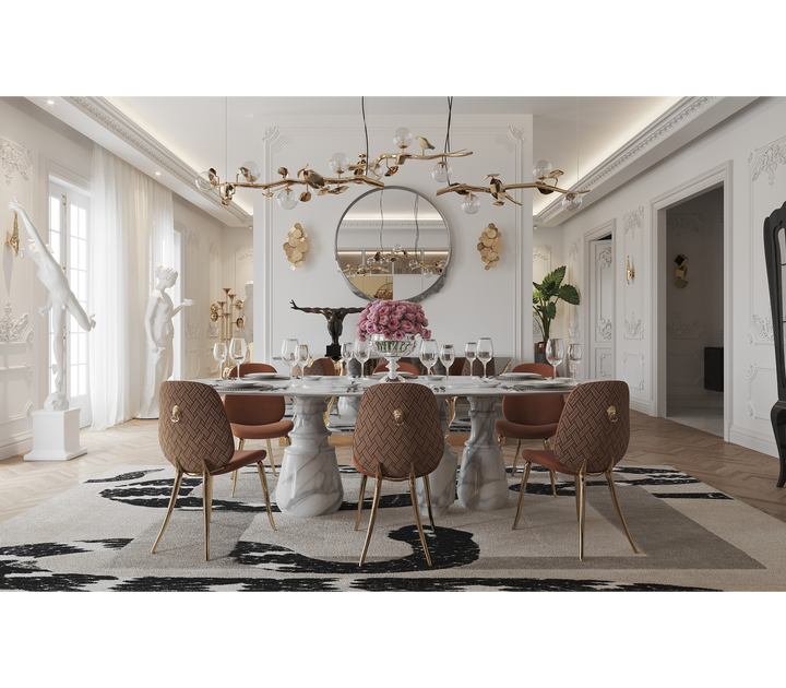 pietra oval xl nero marquina dining table Dining Tables Boca Do Lobo
