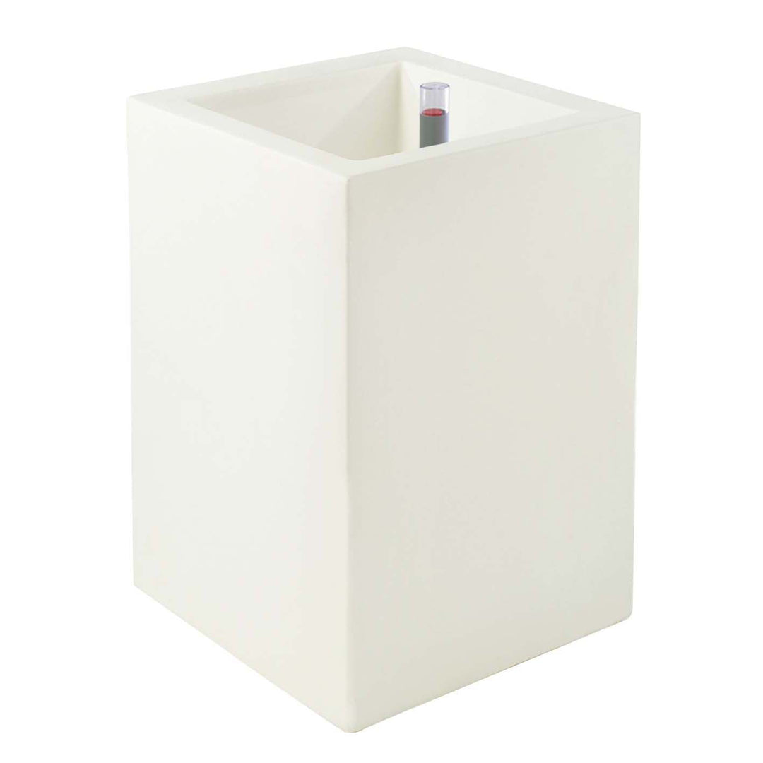 Cube Planter with Self-Watering System Outdoor Vondom White Tall Small 