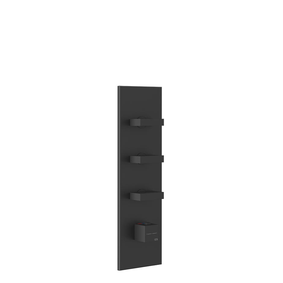 Rettangolo Wellness External Parts for Thermostatic Showers GESSI Matte Black