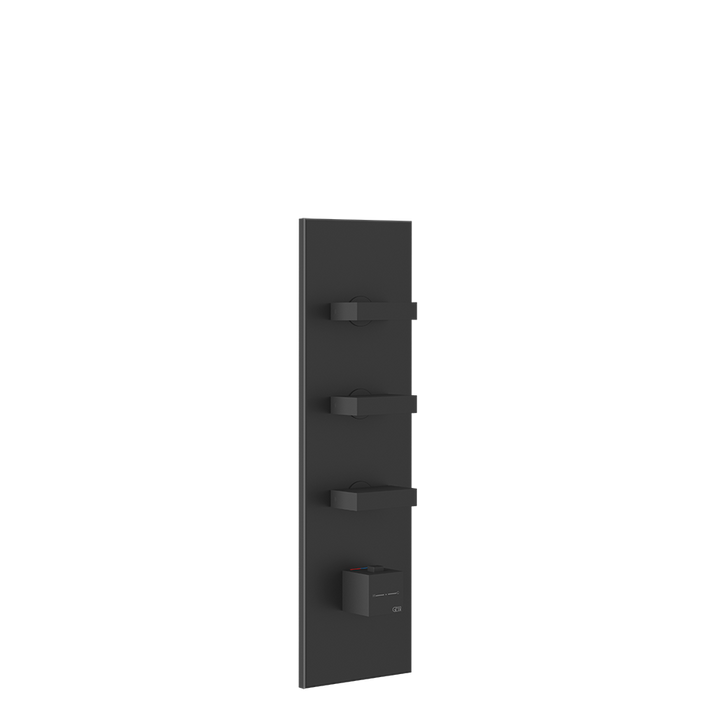 Rettangolo Wellness External Parts for Thermostatic Showers GESSI Matte Black