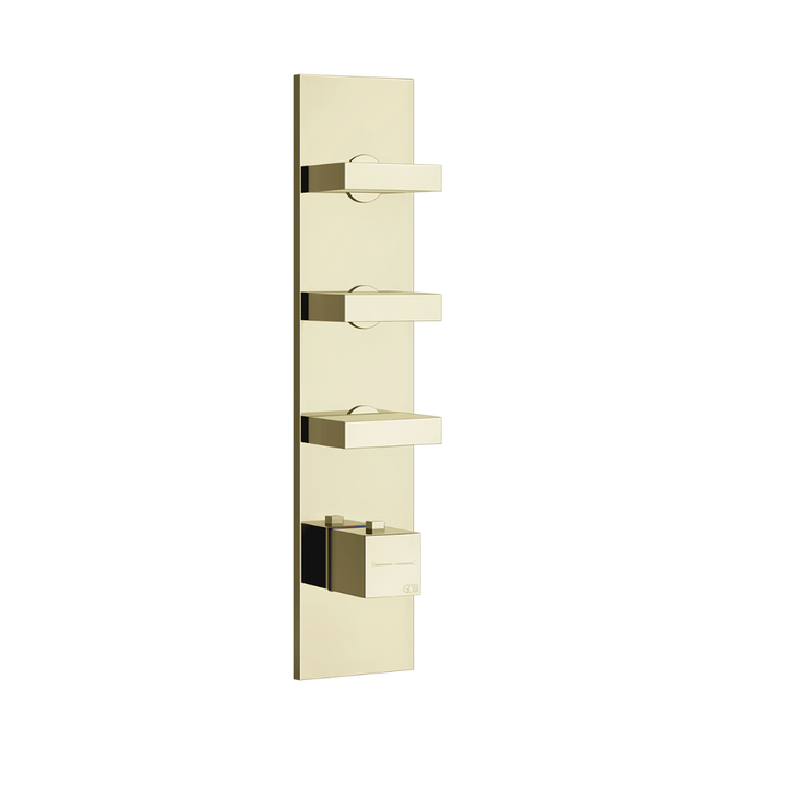 Rettangolo Wellness External Parts for Thermostatic Showers GESSI Brass PVD