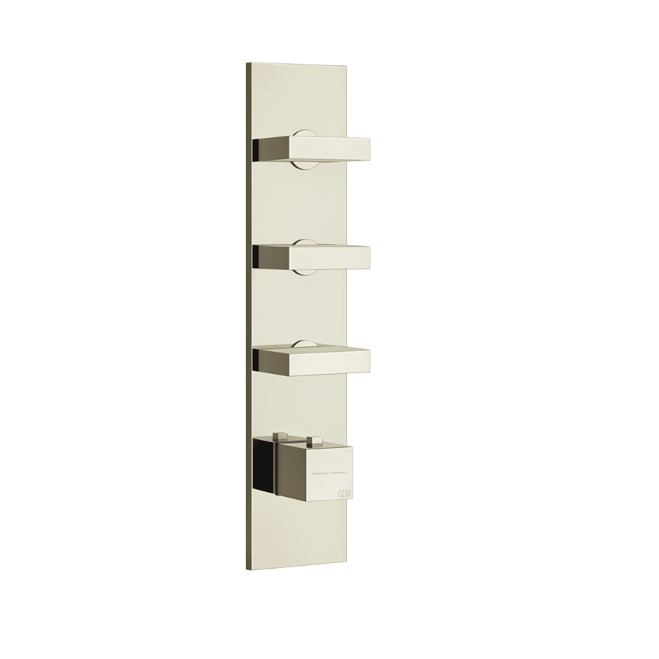 Rettangolo Wellness External Parts for Thermostatic Showers GESSI Nickel PVD