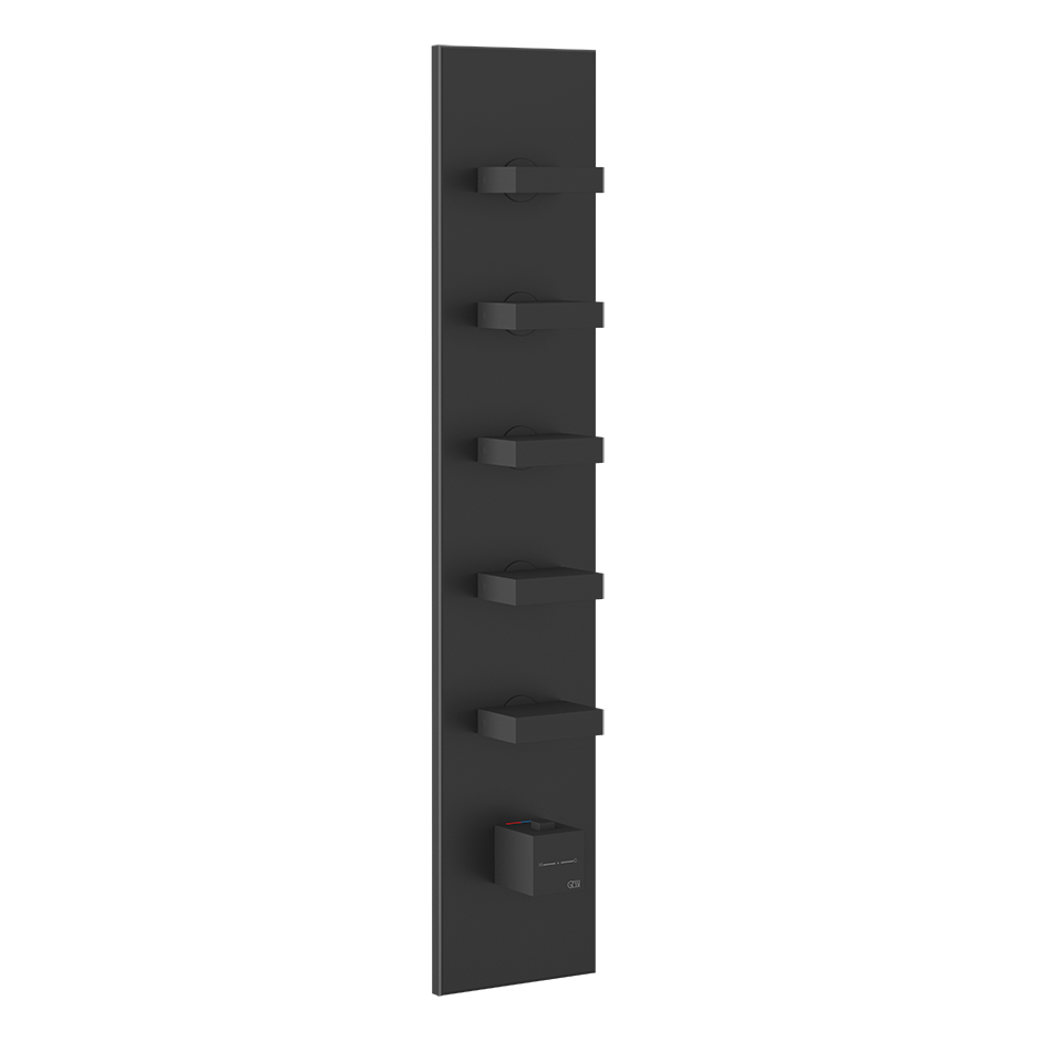 Rettangolo Wellness Thermostatic Shower Mixer Showers GESSI Matte Black