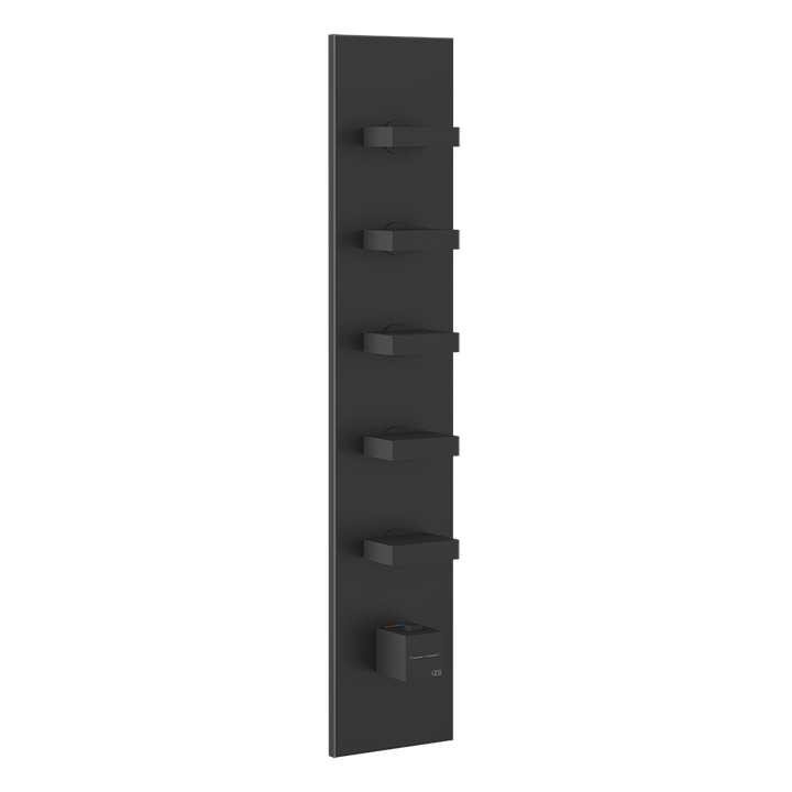 Rettangolo Wellness Thermostatic Shower Mixer Showers GESSI Matte Black