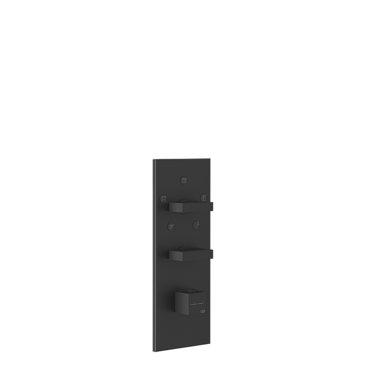 Rettangolo Wellness Thermostatic Shower Mixer Showers GESSI Matte Black