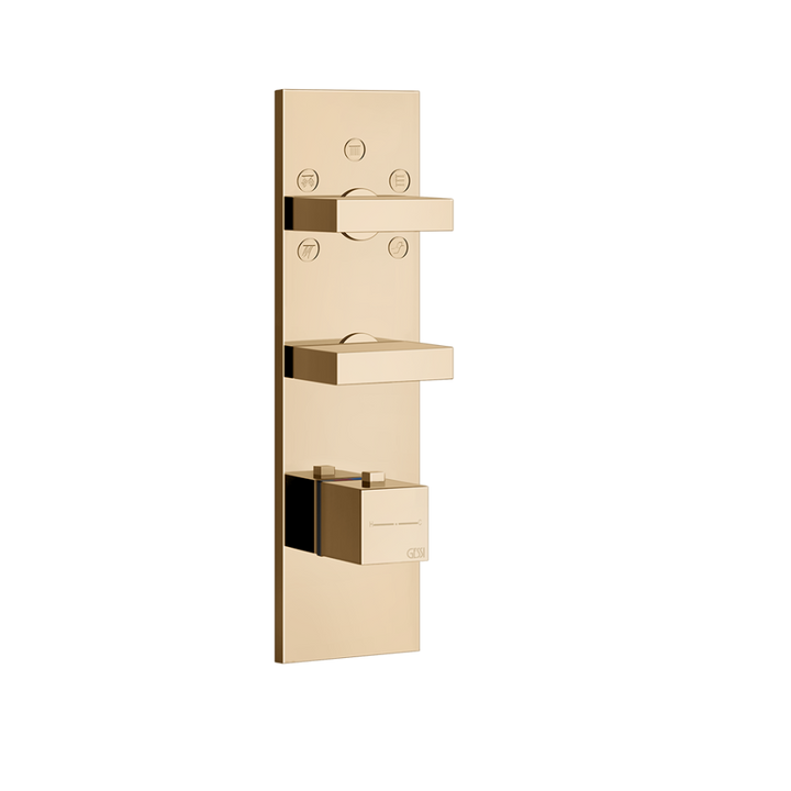 Rettangolo Wellness Thermostatic Shower Mixer Showers GESSI Warm Bronze PVD