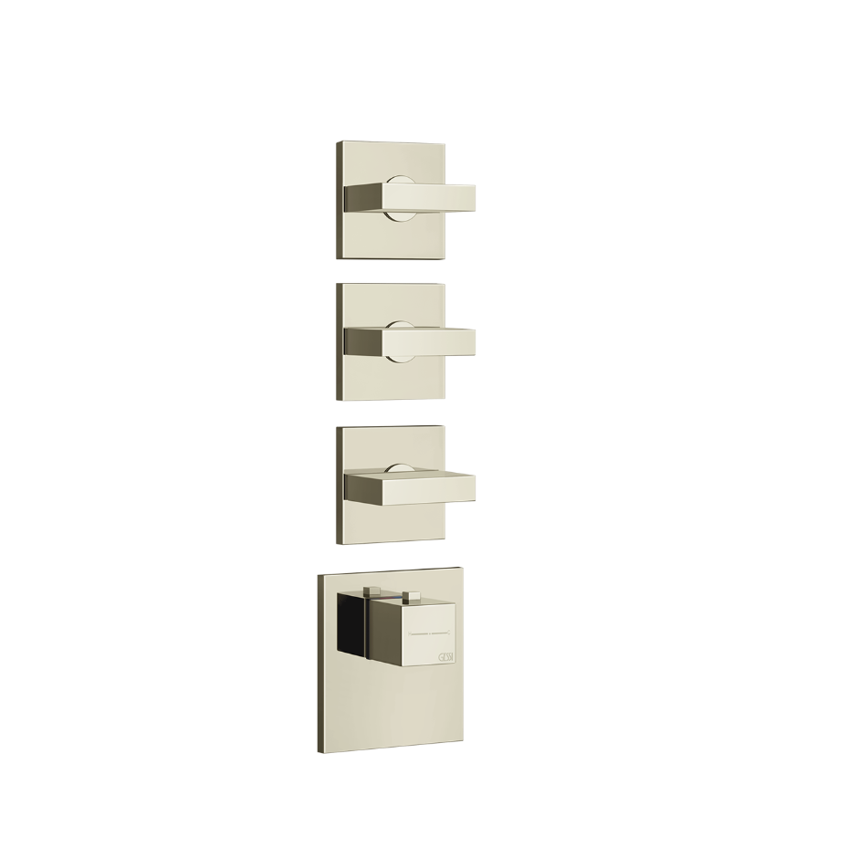 Rettangolo Wellness Thermostatic Shower Mixer with 3 Stop Valves Showers GESSI Nickel PVD