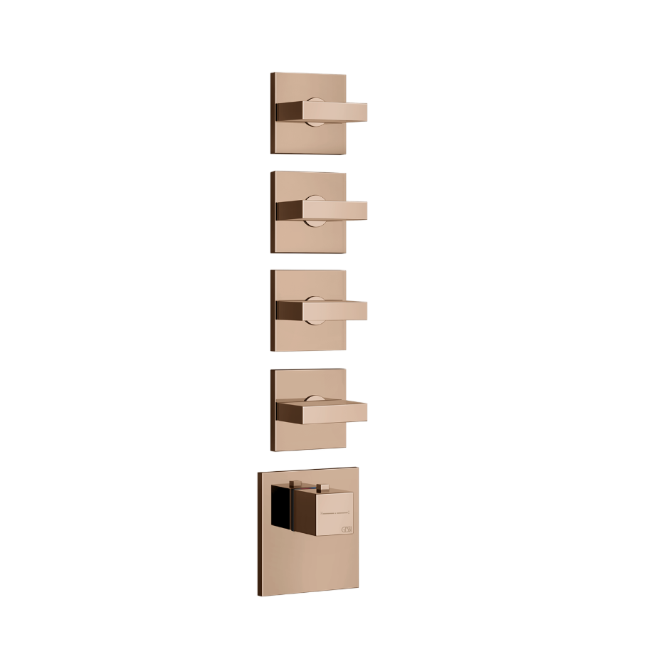 Rettangolo Wellness Thermostatic Shower Mixer Showers GESSI Copper PVD