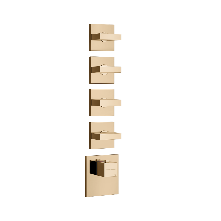 Rettangolo Wellness Thermostatic Shower Mixer Showers GESSI Warm Bronze PVD