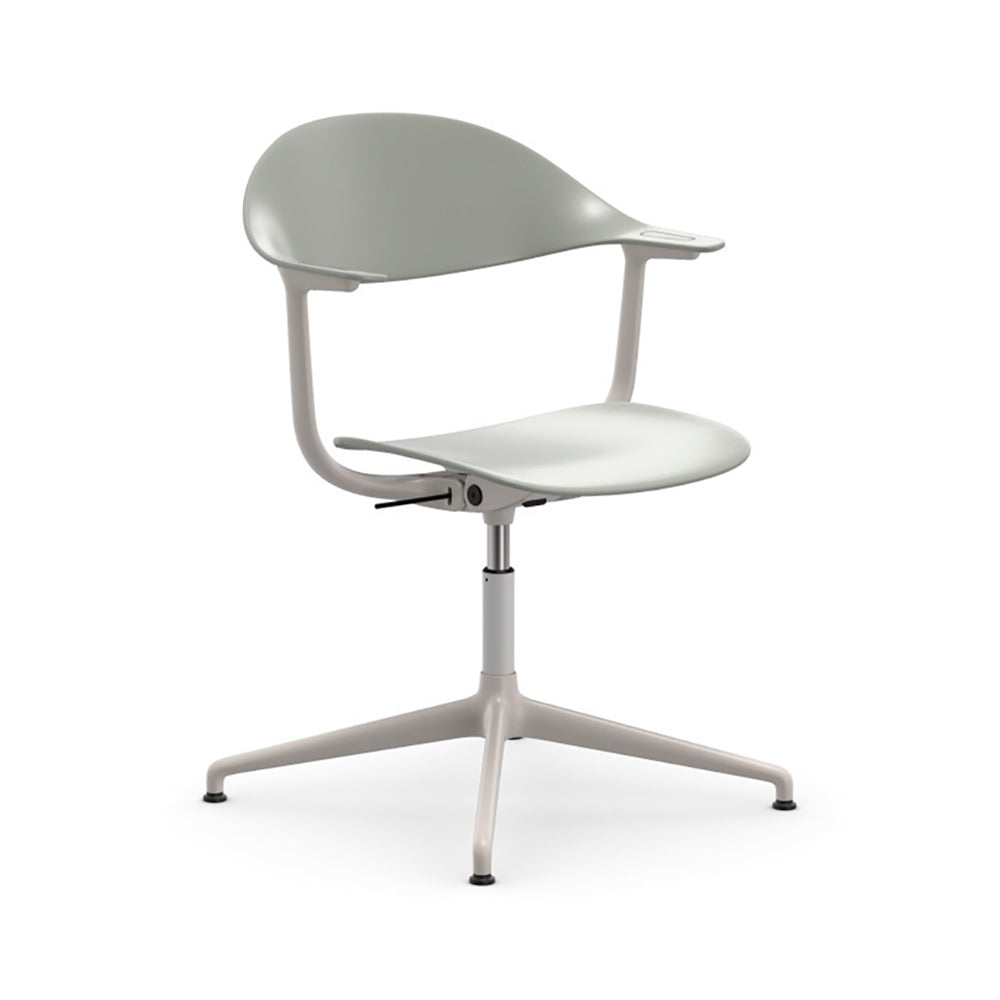 Mynt Plastic Task Chair Chairs Vitra Grey Soft Light Powder Coated Aluminum 4-Star Base