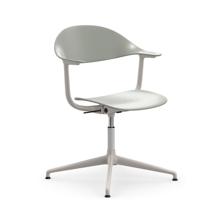 Mynt Plastic Task Chair Chairs Vitra Grey Soft Light Powder Coated Aluminum 4-Star Base