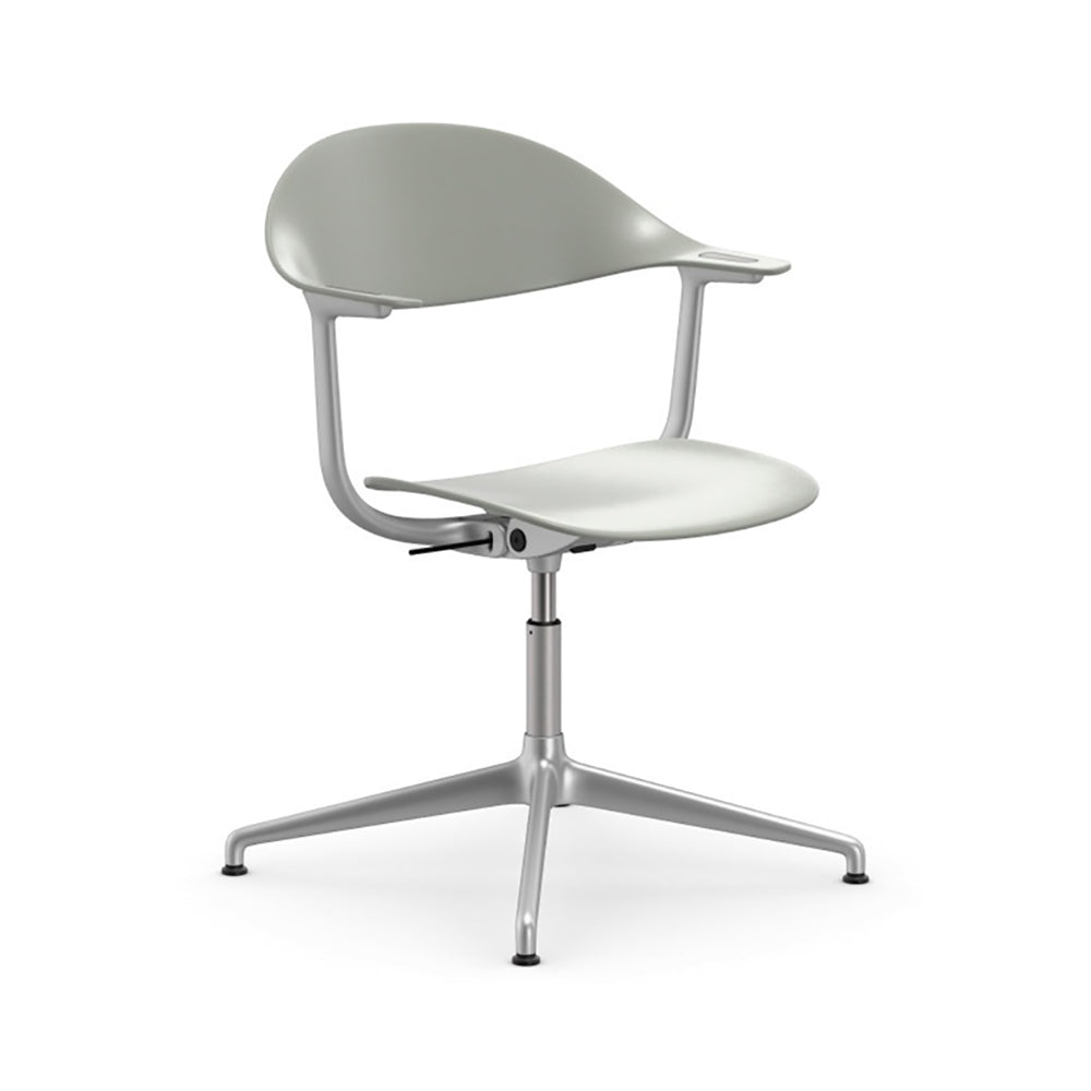 Mynt Plastic Task Chair Chairs Vitra Grey Blasted Aluminum 4-Star Base