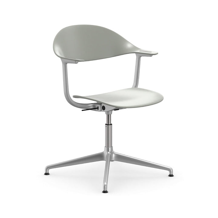 Mynt Plastic Task Chair Chairs Vitra Grey Blasted Aluminum 4-Star Base
