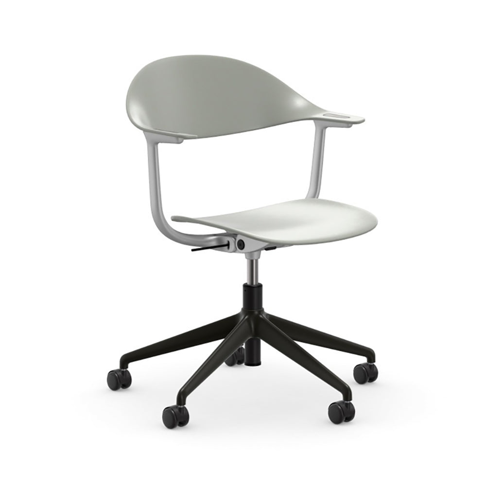 Mynt Plastic Task Chair Chairs Vitra Grey Blasted Aluminum 5-Star Base