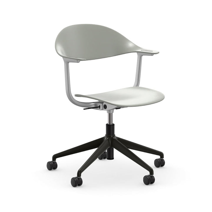 Mynt Plastic Task Chair Chairs Vitra Grey Blasted Aluminum 5-Star Base