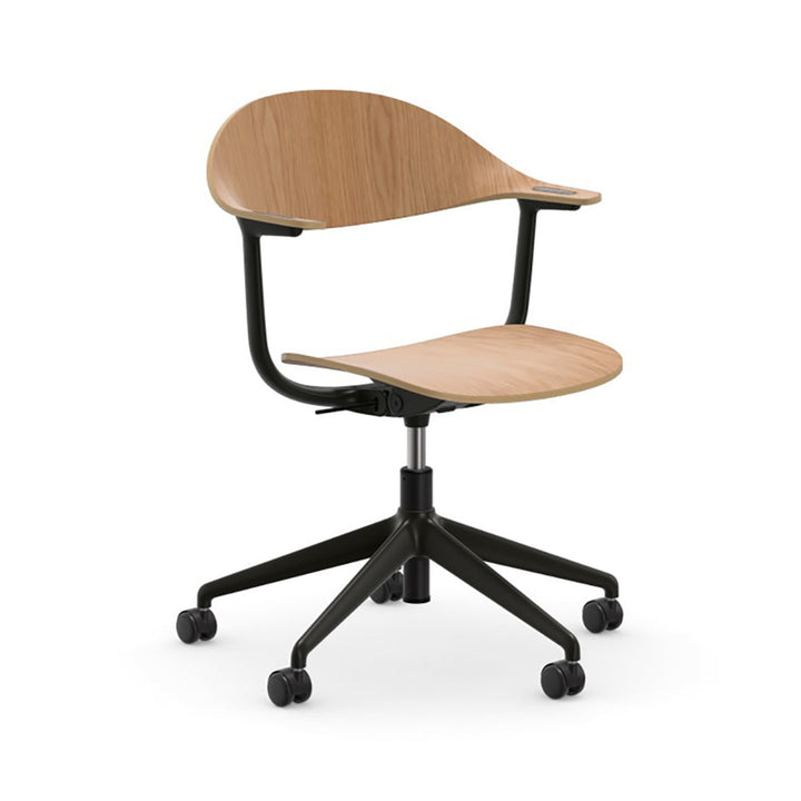 Mynt Plywood Task Chair Chairs Vitra Deep Black Powder Coated Aluminum 5-Star Base