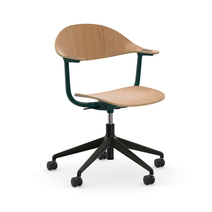 Mynt Plywood Task Chair Chairs Vitra Bottle Green Powder Coated Aluminum 5-Star Base