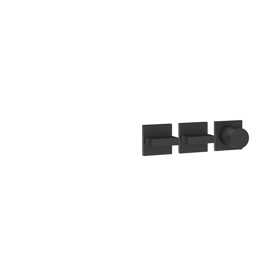Gessi Inverso Bath & Shower Thermostatic Mixer - 44334 Bathroom Accessories GESSI Matte Black