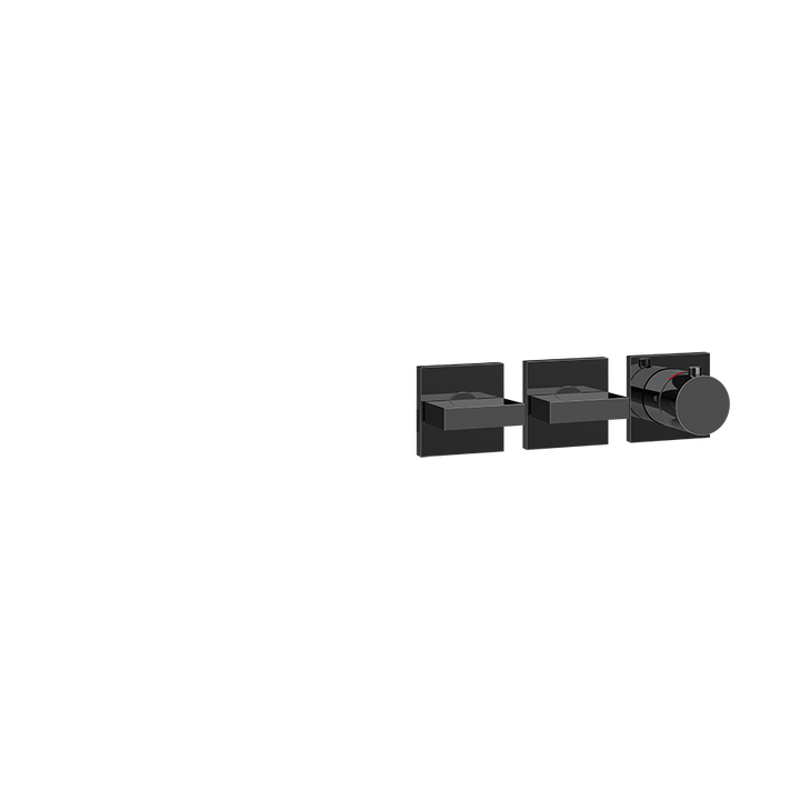Gessi Inverso Bath & Shower Thermostatic Mixer - 44334 Bathroom Accessories GESSI Black Metal PVD