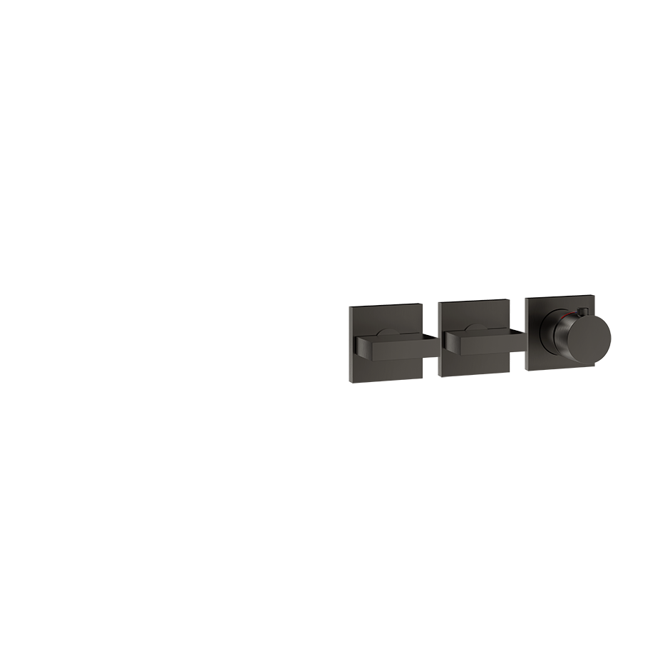 Gessi Inverso Bath & Shower Thermostatic Mixer - 44334 Bathroom Accessories GESSI Black Metal Brushed PVD