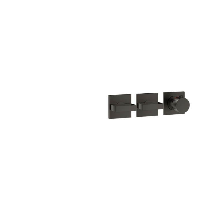 Gessi Inverso Bath & Shower Thermostatic Mixer - 44334 Bathroom Accessories GESSI Black Metal Brushed PVD