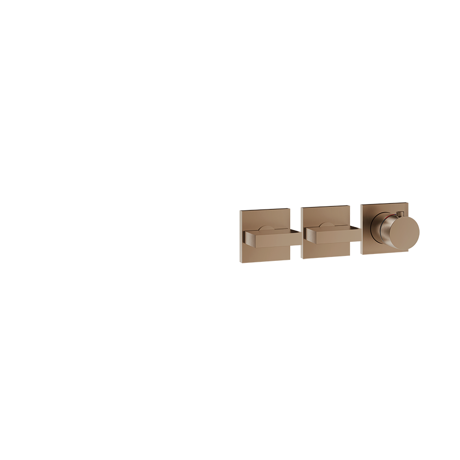 Gessi Inverso Bath & Shower Thermostatic Mixer - 44334 Bathroom Accessories GESSI Copper Brushed PVD