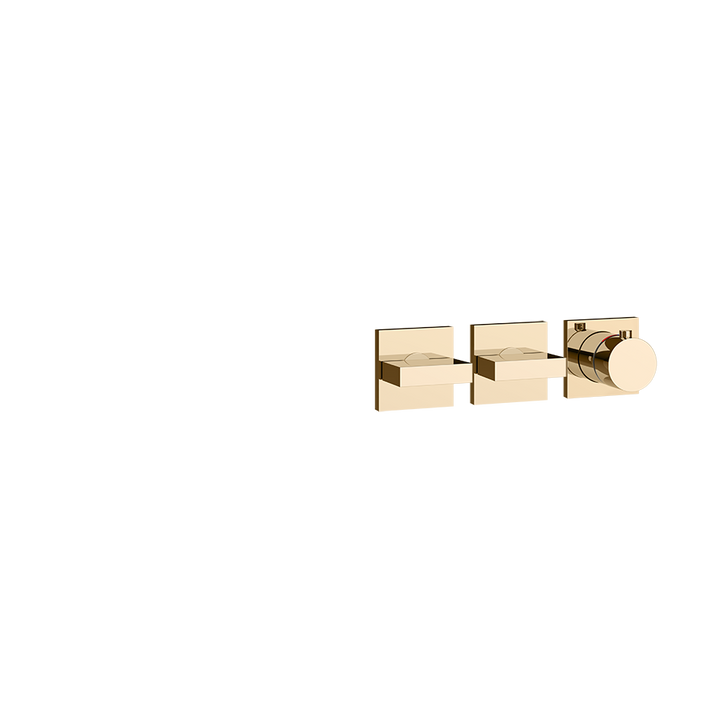 Gessi Inverso Bath & Shower Thermostatic Mixer - 44334 Bathroom Accessories GESSI Warm Bronze PVD
