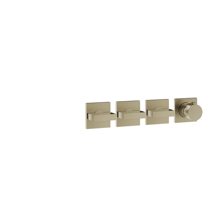 Gessi Inverso Bath & Shower Thermostatic Mixer - 44336 Bathroom Accessories GESSI Finox Brushed Nickel